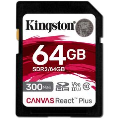 Karta Kingston Canvas React Plus SDXC 64 GB Class 10 UHS-II/U3 V90 (SDR2/64GB)