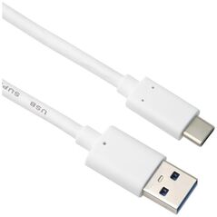 Kabel USB PremiumCord USB-A - USB-C 1 m Biały (ku31ck1w)