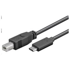 Kabel USB PremiumCord USB-C - USB-B 1 m Czarny (ku31cd1bk)