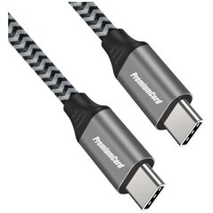 Kabel USB PremiumCord USB-C - USB-C 1.5 m Czarno-szary (ku31cw15)