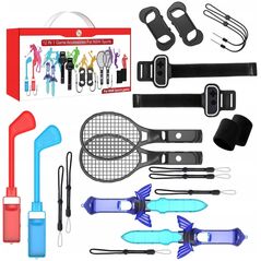 JYS Zestaw 12x Akcesoria Uchwyty Sport Nintendo Switch / Oled / NS241