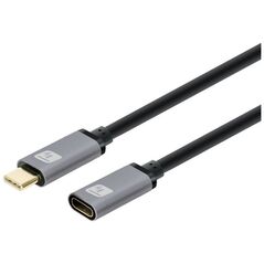 Kabel USB Techly USB-C - USB-C 1 m Czarny (ICOC MUSB322-CMF-010)