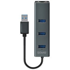 HUB USB Savio 1x RJ-45  + 3x USB-A 3.0 (SAVIO AK-58)