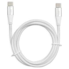 Kabel USB iBOX USB-C - USB-C 2 m Biały (IKUTC2W)