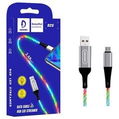 Kabel USB Vega USB-A - microUSB 1 m Srebrny (29971)