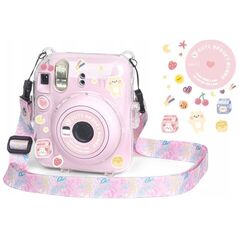 Pokrowiec LoveInstant Futerał Etui Case Pokrowiec Do Fujifilm Instax Mini 12 + Naklejki / Jogurtowy Królik