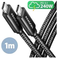 Kabel USB Axagon USB-C - USB-C 1 m Czarny (BUCM2-CM10AB)