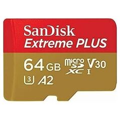 Karta WD Extreme Plus MicroSDXC 64 GB Class 10 UHS-I/U3 A2 V30 (SDSQXBU-064G-GN6MA)