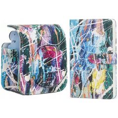 Pokrowiec LoveInstant Futerał Etui Pokrowiec Do Fujifilm Instax Mini 12 + Album Na 96 Zdjęć / Nakrapiany Obraz