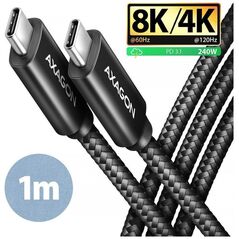 Kabel USB Axagon USB-C - USB-C 1 m Czarny (BUCM4X-CM10AB)