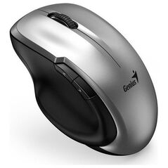 Mysz Genius Genius Mysz Ergo 8200S, 1200DPI, 2.4 [GHz], optyczna, 5kl., bezprzewodowa, srebrna, 1 szt AA, Blue-Eye sensor, Adapter USB-C
