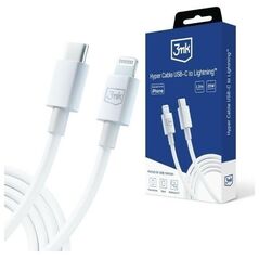 Kabel USB 3MK USB-C - Lightning 1.2 m Biały (5903108541190)