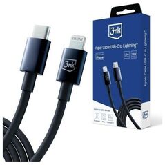 Kabel USB 3MK USB-C - Lightning 1.2 m Czarny (5903108541206)