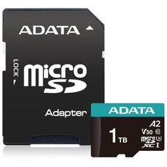 Karta ADATA Premier Pro MicroSDXC 1 TB Class 10 UHS-I/U3 A2 V30 (AUSDX1TUI3V30SA2-RA1)