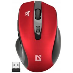 Mysz Defender Mysz bezprzewodowa Defender PRIME MB-053 optyczna bezklikowa silent 1600dpi czerwona