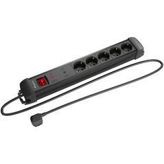 Listwa zasilająca Lanberg SP1 przeciwprzepięciowa 5 gniazd 5 m czarna (SP1-05F-0500-BK)