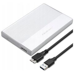 Kieszeń Qoltec Obudowa | Kieszeń na dysk SSD HDD 2.5 cala| SATA | USB 3.0 | Super speed 5Gb/s | 2TB | Srebrna