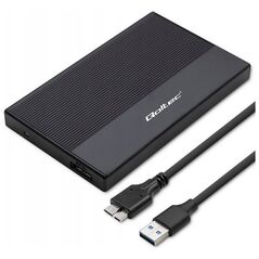 Kieszeń Qoltec Obudowa | Kieszeń na dysk SSD HDD 2.5 cala | SATA | USB 3.0 | Super speed 5Gb/s | 2TB | Czarna