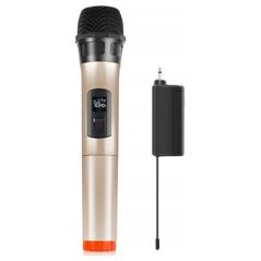 Mikrofon Puluz Bezprzewodowy Mikrofon Studyjny Dynamiczny 30m Uhf + Odbiornik 3,5mm / Pu628b / Złoty
