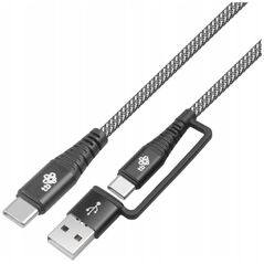 Kabel USB TB USB-A + USB-C - USB-C 1.2 m Czarny (AKTBXKUCTOA120B)