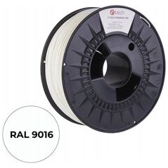 C-Tech C-TECH Tisková struna (filament) PREMIUM LINE, PETG, dopravní bílá, RAL9016, 1,75mm, 1kg