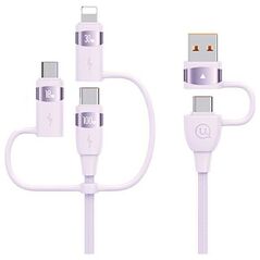 Kabel USB Usams USB-A - 2x USB-C + Lightning + microUSB 1.2 m Czerwony