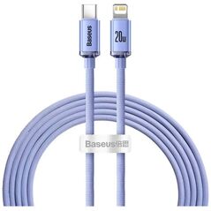 Baseus Crystal Shine Braided USB-C to Lightning Cable 20W Μωβ 2m (CAJY000305) (BASCAJY000305) έως 12 άτοκες Δόσεις