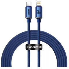 Baseus Crystal Shine Braided USB-C to Lightning Cable 20W Μπλε 2m (CAJY000303) (BASCAJY000303) έως 12 άτοκες Δόσεις