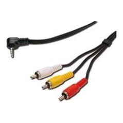 Kabel PremiumCord Jack 3.5mm - RCA (Cinch) x3 1.5m czarny (kjack4cin)