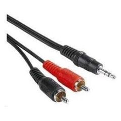 Kabel PremiumCord Jack 3.5mm - RCA (Cinch) x2 5m czarny (kjackcin5)