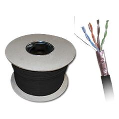 Alantec A-LAN Kabel instalacyjny kat.6 PE 305m, drut, czarny (KIF6OUTZ305)
