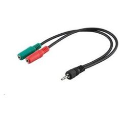 Kabel PremiumCord Jack 3.5mm - Jack 3.5mm x2 0.15m czarny (kjr-33)