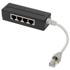 LogiLink 4-Portowy Splitter RJ45, Ekranowany, kabel 15cm (MP0032)