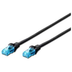 Digitus Patchcord, U/UTP, Cat5e, 0.25m, Czarny (DK-1512-0025/BL)
