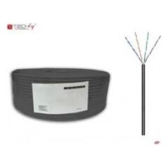 Techly TechlyPro Kabel skrętka zewnętrzna U/UTP Cat5e 4x2 drut CCA rolka 100m czarny