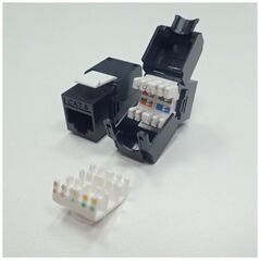 NetRack Netrack moduł Keyston Jack 1xRJ45 8p8c, kat. 6A UTP, beznarzędziowy