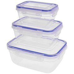 Excellent Houseware Pojemnik do żywności z uszczelką ZESTAW 3 szt. uniwersalny