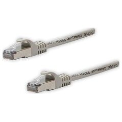 FTP patchcord, Cat.5e, RJ45 M-2m, chroniony, szary, czysta miedź economy