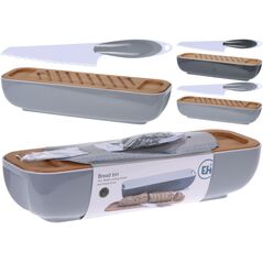 Chlebak Excellent Houseware z tworzywa z deską do krojenia