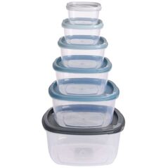 Excellent Houseware Pojemnik do żywności z pokrywką zestaw komplet pojemników kuchennych 6 szt.