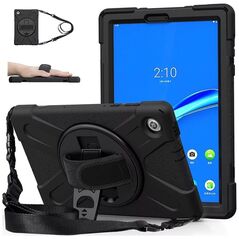 Etui na tablet Strado Etui Armor z paskiem uchwytem Strap do Lenovo Tab M10 TB-X306X/X306F (Czarne) uniwersalny