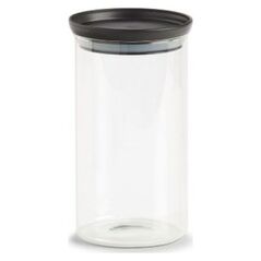 Zeller Słoik do przechowywania z plastikową pokrywką, 950 ml, czarny, 10,3x18,6cm cm