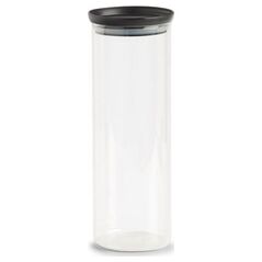 Zeller Słoik do przechowywania z plastikową pokrywką, 1650 ml, czarny, 10,3x28,1cm cm