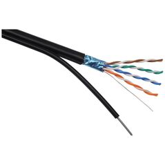 Solarix Kabel instalacyjny Solarix zewnętrzny FTP, Cat5E, drut, PE, puszka 305m SXKD-5E-FTP-PE
