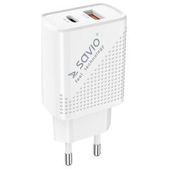 Ładowarka Savio LA-04 1x USB-A 1x USB-C 3 A (1_787921)