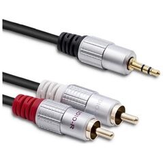 Kabel Qoltec Jack 3.5mm - RCA (Cinch) x2 3m czarny (52341)