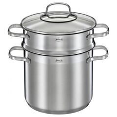 Rosle patelnia do makaronu Elegance 5 litrów 30,5 x 29 cm stal nierdzewna srebrna 3 części