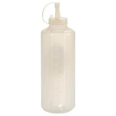 Gerimport butelka na sos 1 litr 8 x 25 cm kość słoniowa biała