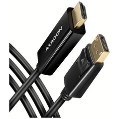 Kabel Axagon DisplayPort - HDMI 1.8m czarny (RVD-HI14C2)