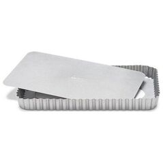 Patisse kształt quiche z luźnym dnem 32 x 22 cm stal srebrna